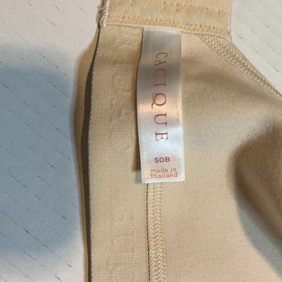 NWT Cacique Women's Beige Unlined full Coverage No Wire Bra SZ 50B - Picture 4 of 5